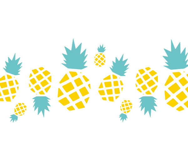 Motif complet du mug Ananas en ribambelle