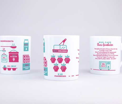 Vue du mug Mug Cake