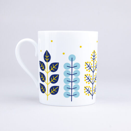 Vue du mug Feuillages Et Mimosa