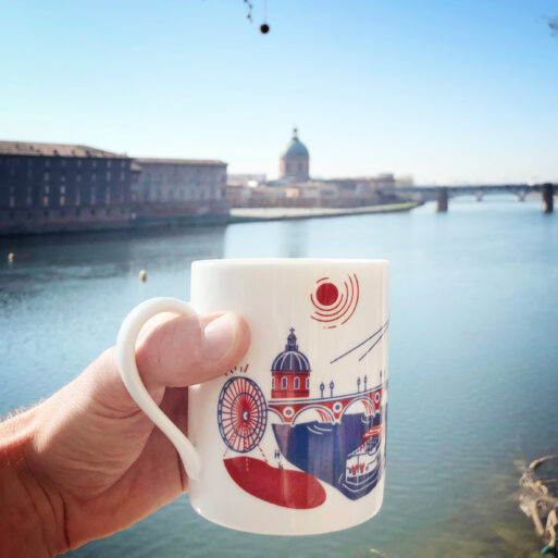 Mug Toulouse photographié depuis le Pont-Neuf