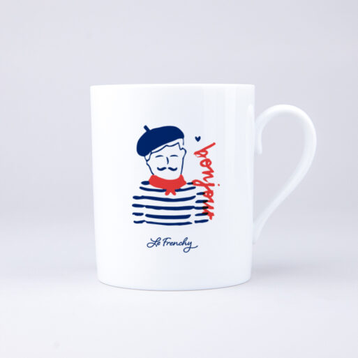 Mug Monsieur France blanc made in France avec un homme en marinière et béret