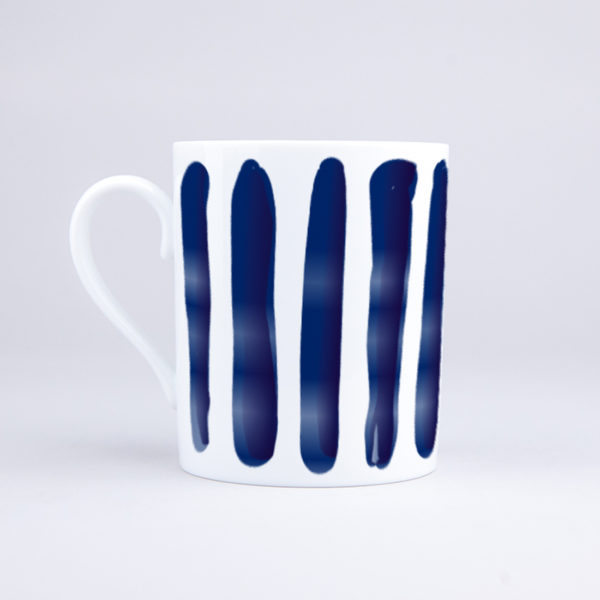 Mug rayure bleue verticale made in France