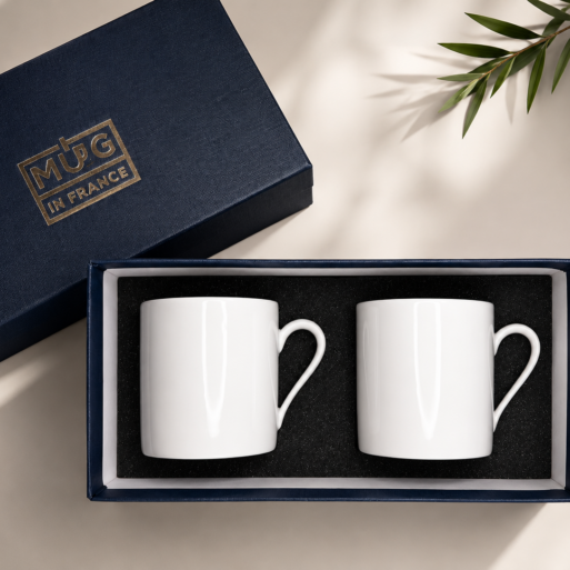 Boite bleue tasse à café duo Mug in France