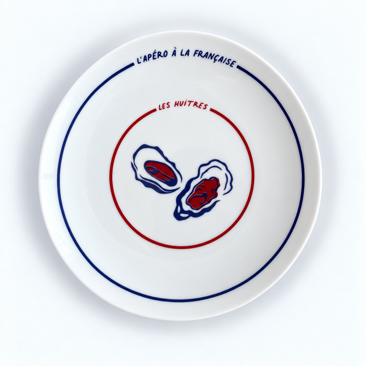 Assiette Porcelaine Huîtres