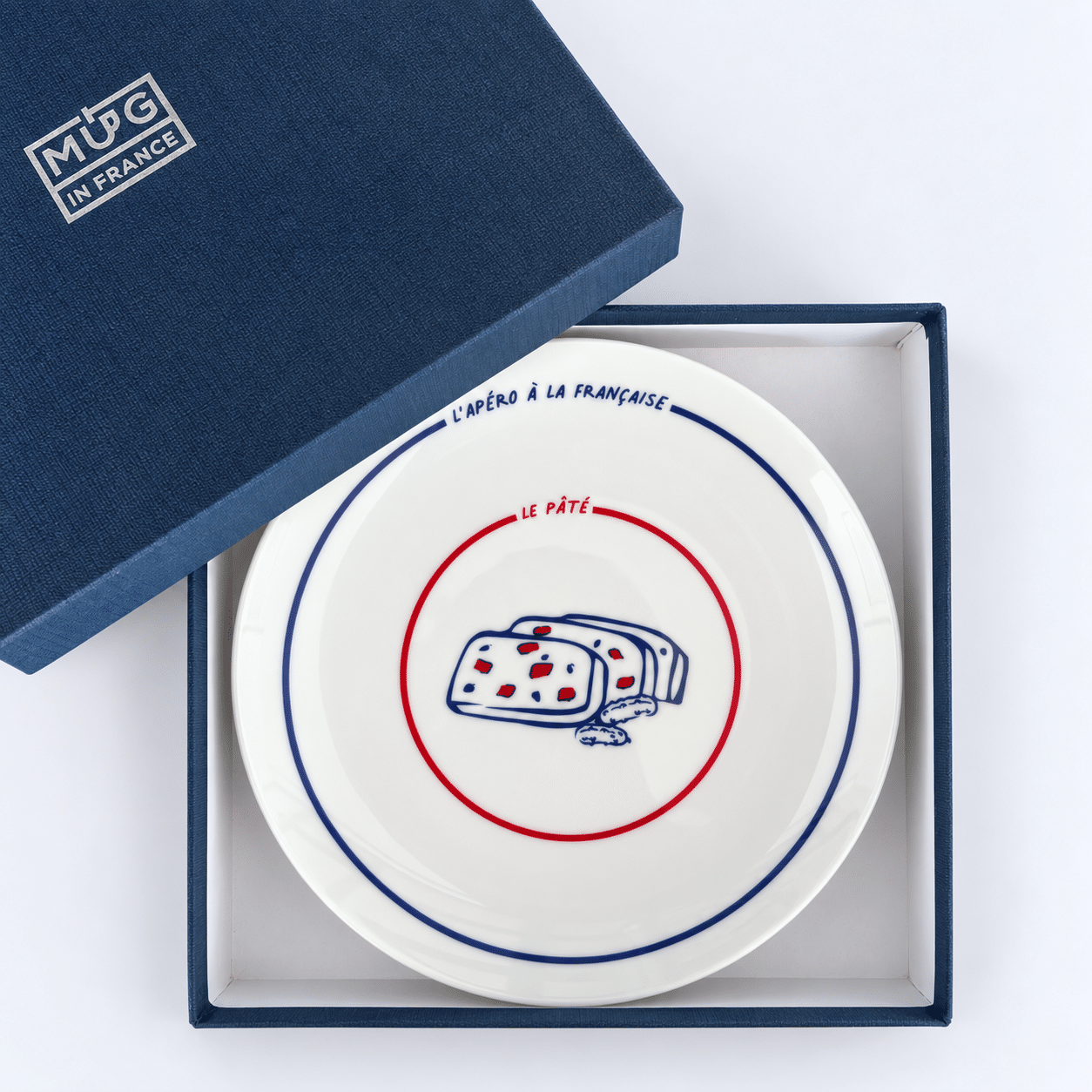 Boite bleue assiette Mug in France