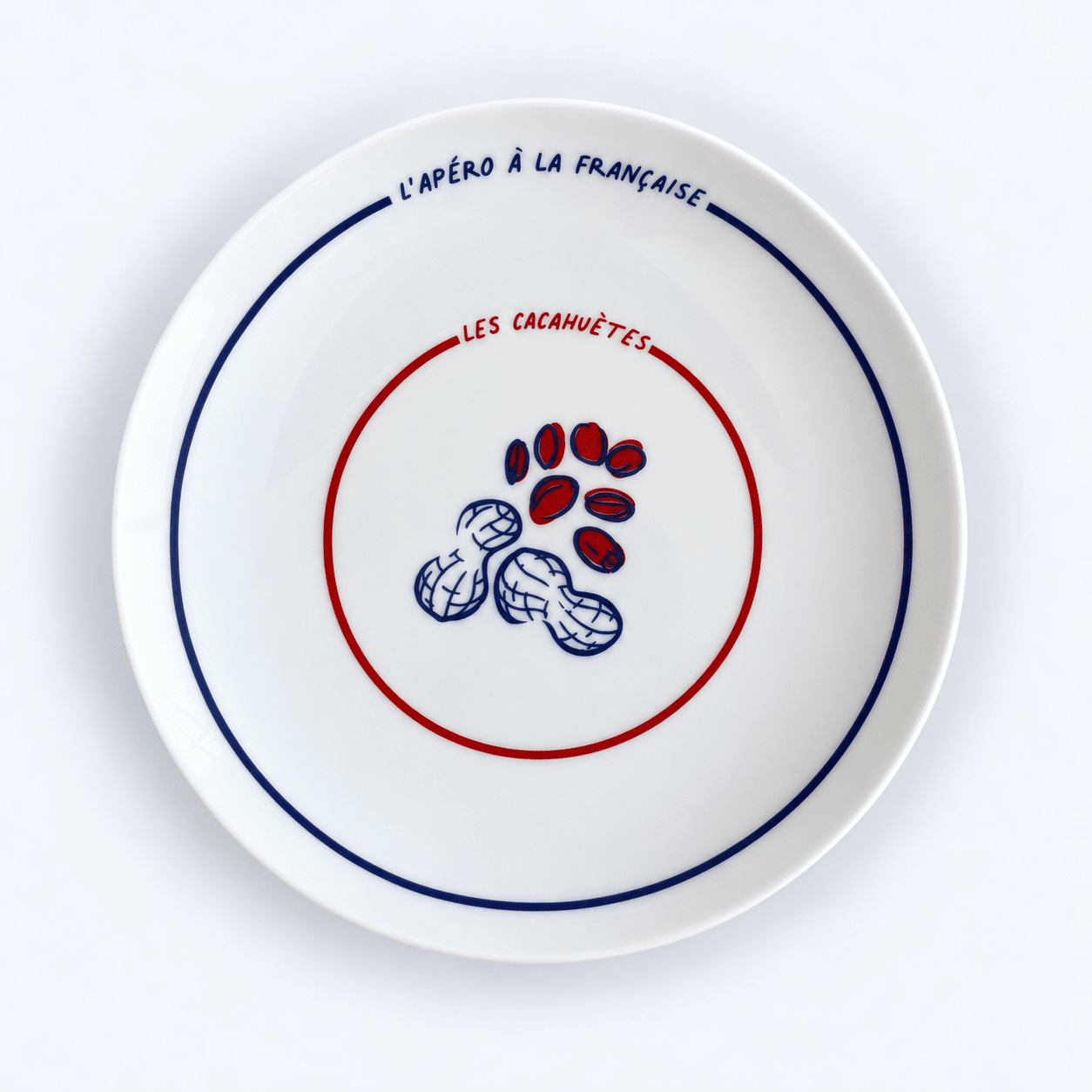 Assiette Porcelaine Cacahuètes
